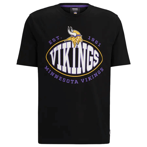 Men's Minnesota Vikings Black BOSS X Trap T-Shirt